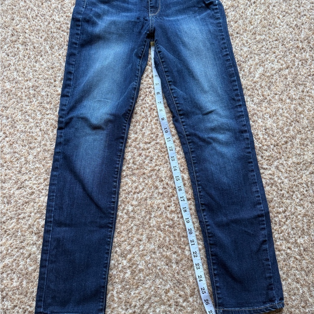 Paige Womens Jeans Peg Skinny Denim Blue Dark Wash 26*27 - Picture 4 of 6